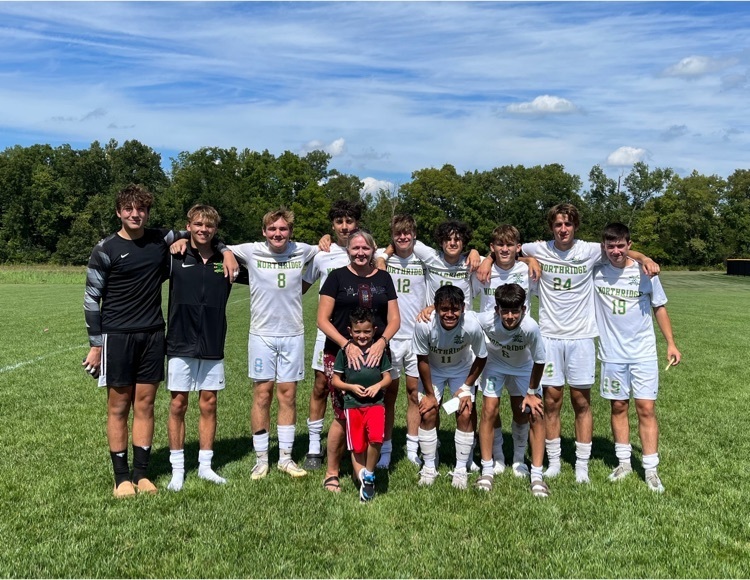 NHS soccer players appreciated that Spanish teacher Mrs. Aparicio & family traveled to South Bend to watch the Raiders beat St. Joe today! Love how our teachers support our students!  