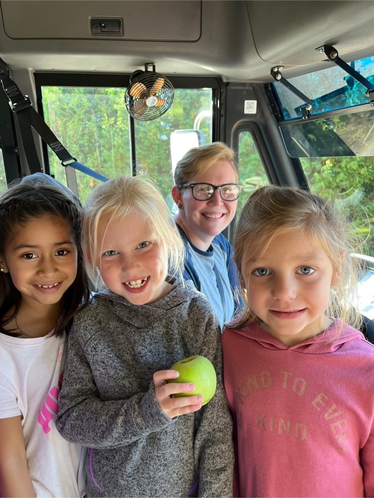 Thanks to Mrs. Bird for taking groups of 1st graders on field trips to Kercher’s Orchards this week. We appreciate our bus drivers! 
