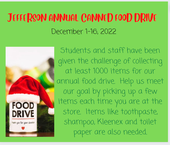 Jefferson Canned Food Drive